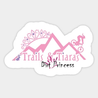 Trails & Tiaras Logo - Black Print Sticker